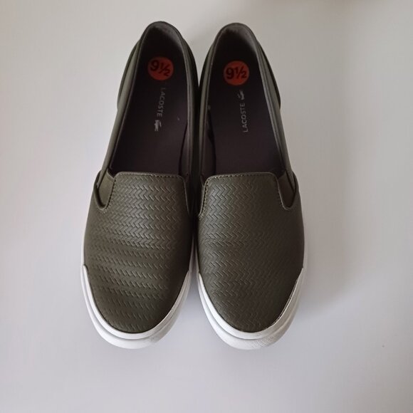 Lacoste Pull On Slip On Men’s Sneakers Army/Dark Green 9.5 - Picture 6 of 9